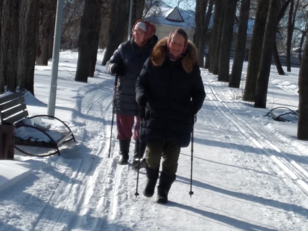 Скандинавская ходьба зимой